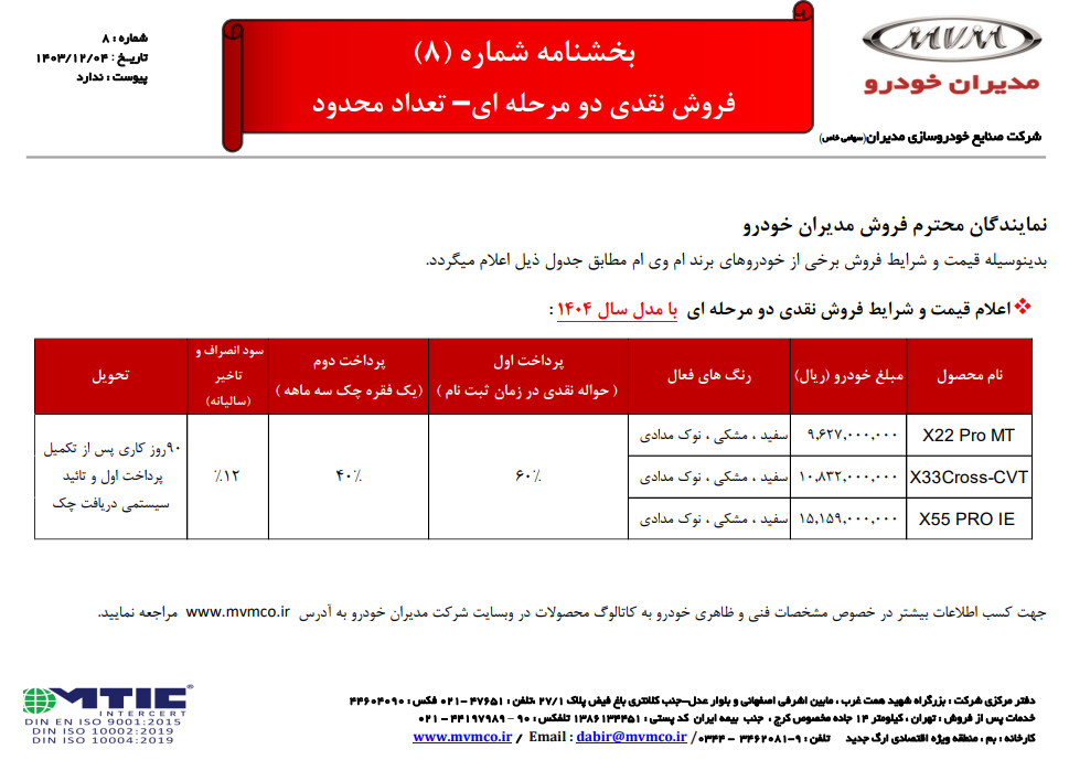 بخشنامه شماره 8 